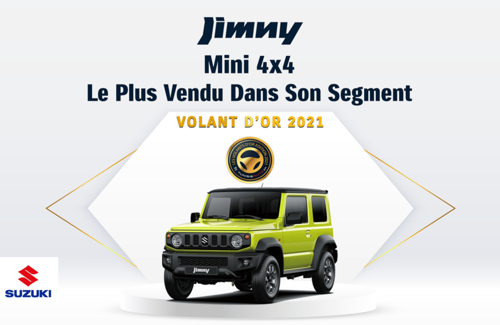 volant d'or Suzuki Jemny "min 4x4 le plus vendu dans son segment"